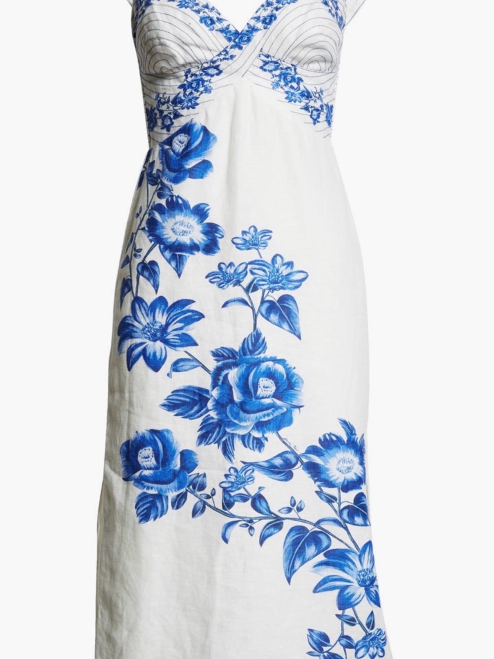 FARM Rio Floral Cascade Linen Dress XXS - Picture 3 of 7